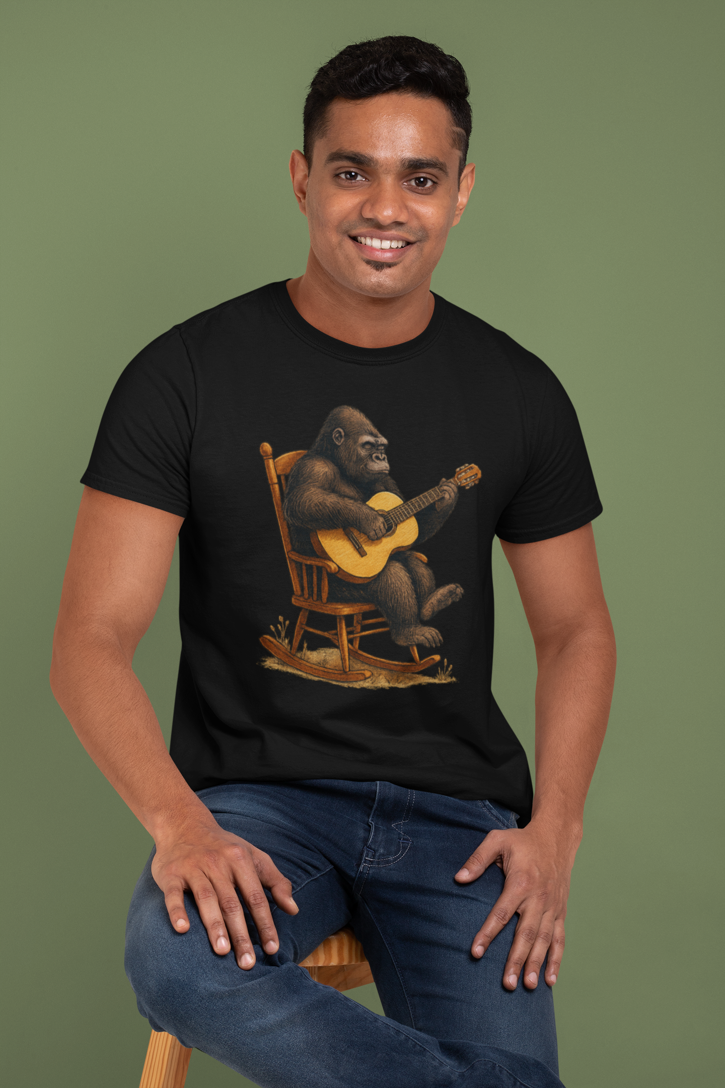 Unisex.  Gorilla On Rocking-Chair